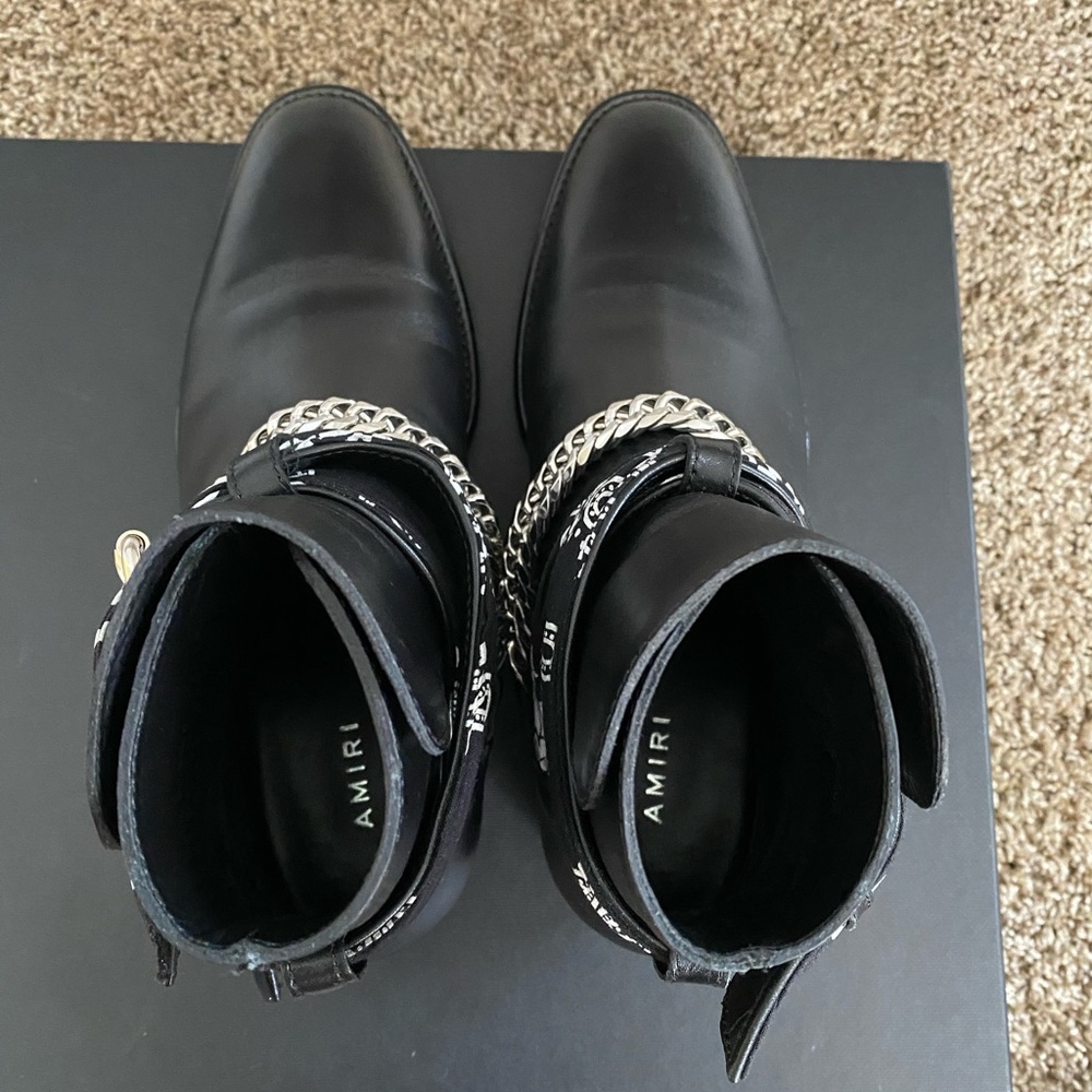 Amiri Black Bandana Buckle Boot - Picture 4 of 8